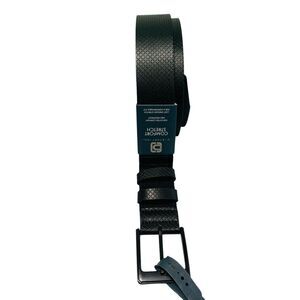 DISTORTION Comfort Stretch Men's Belt Sz 36 Black Bonded Leather 2.5" PU